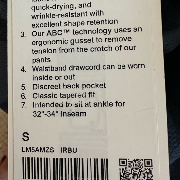 Men’s size small Lululemon ABC jogger - Picture 10 of 11